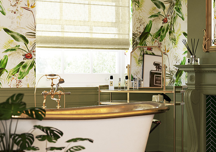 Kalahari Voile, Parchment - Motorised Roman Blind - Image 5